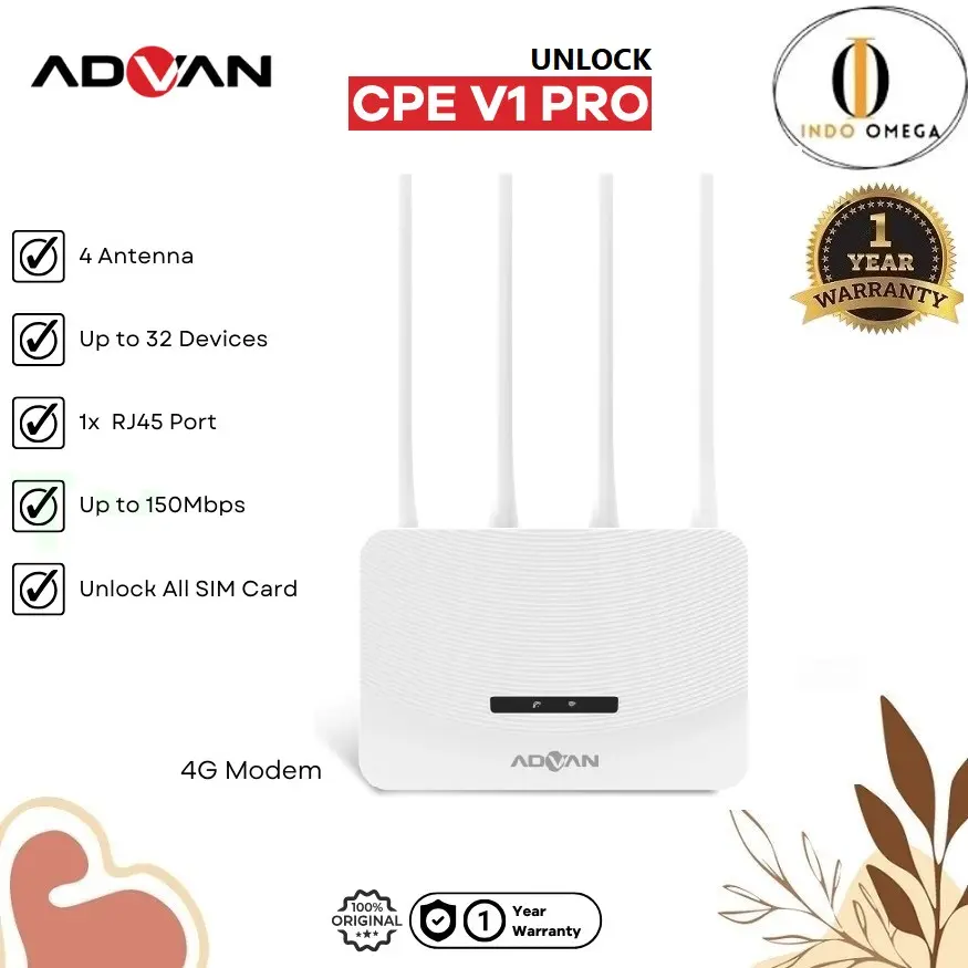 ADVAN CPE V1 PRO MODEM + WIFI + ROUTER 4G LTE UNLOCK OPERATOR