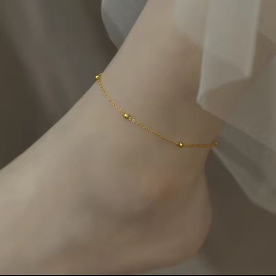 Gelang Kaki Motif Bola Kecil untuk Anak dan Orang Dewasa Titanium Anti Karat dengan Desain Elegan dan Nyaman Gelang Kaki Motif Bola Kecil untuk Anak dan Orang Dewasa Titanium Anti Karat dengan Desain Elegan dan Nyaman