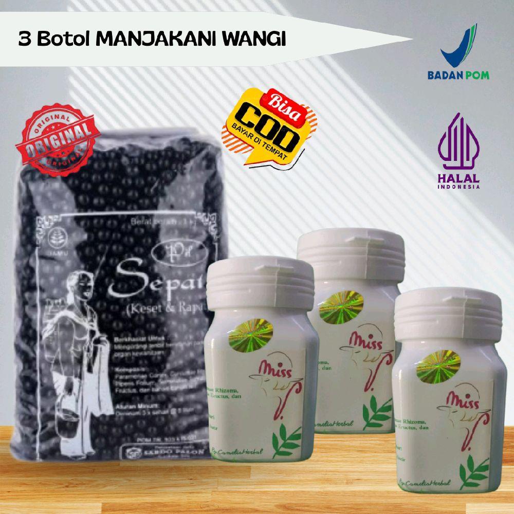 Perawatan Kapsul Manjakani Wangi 3 Botol Sabdo Keputihan Gatal Feminine Pewangi Kewanitaan