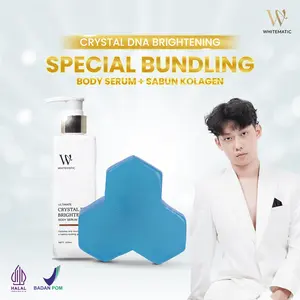 [PROMO 1 BODY SERUM + 1 SABUN BIRU] WHITEMATIC Ultimate Crystal DNA Body Serum +  Collagen Glow Soap - Mencerahkan dan Melembabkan Kulit