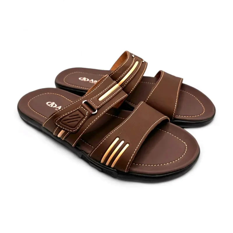 Arkens AL-04 Sandal Selop Kulit Premium Trendy Sol Tebal Dewasa Pria Terbaru Size 39-43 Untuk Santai Kasual Karet Sendal 3
