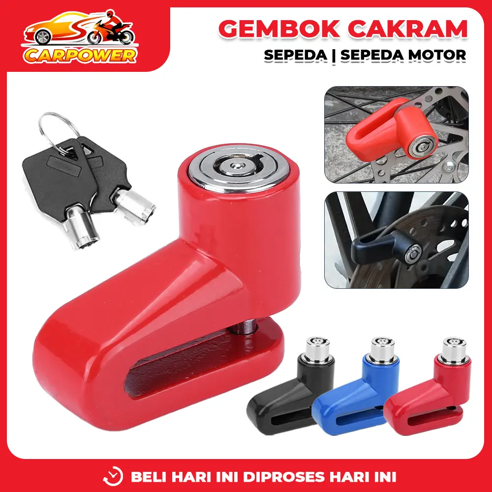 Gembok Rem Cakram Motor Safety Lock Pengunci Rem Cakram Bahan Metal Alat Keamanan Kendaraan