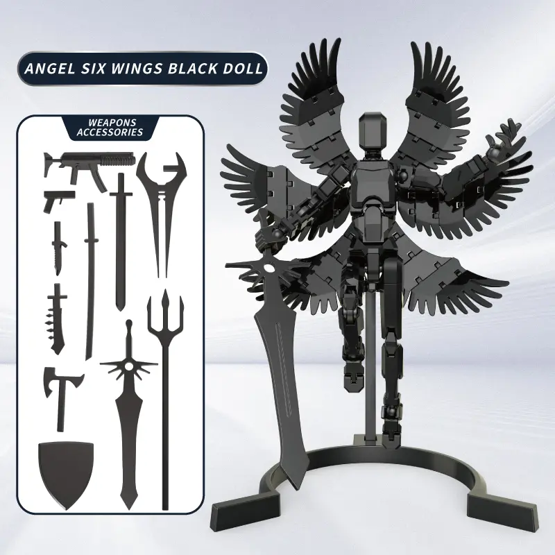 igoods.rose Model yang ditingkatkan Set Lucky 13 Articulated action figure 3D PuzzleDlY Blok bangunan Mainan Cetak 3D/ PenuhDummy 13 Action Figure/Dengan 4 Senjata dan 3Bentuk Tangan 3