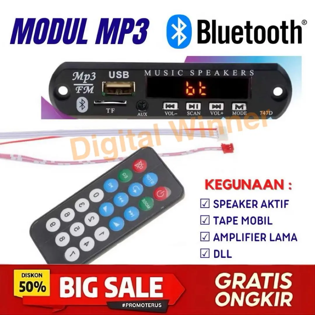 Modul MP3 Bluetooth KIT MP3 USB AUX FM Radio Music Player