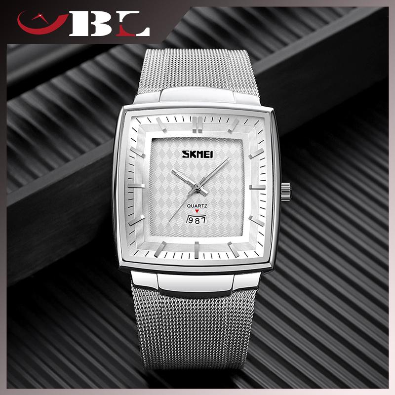 Đồng Hồ Thời Trang, SKMEI, Dành Cho Nam, Phong Cách Đơn Giản Và Thường Ngày Mặt Số Vuông, Có Lịch, Đồng Hồ Thạch Anh Chống Nước, 9311, Sản Phẩm Chính Hãng