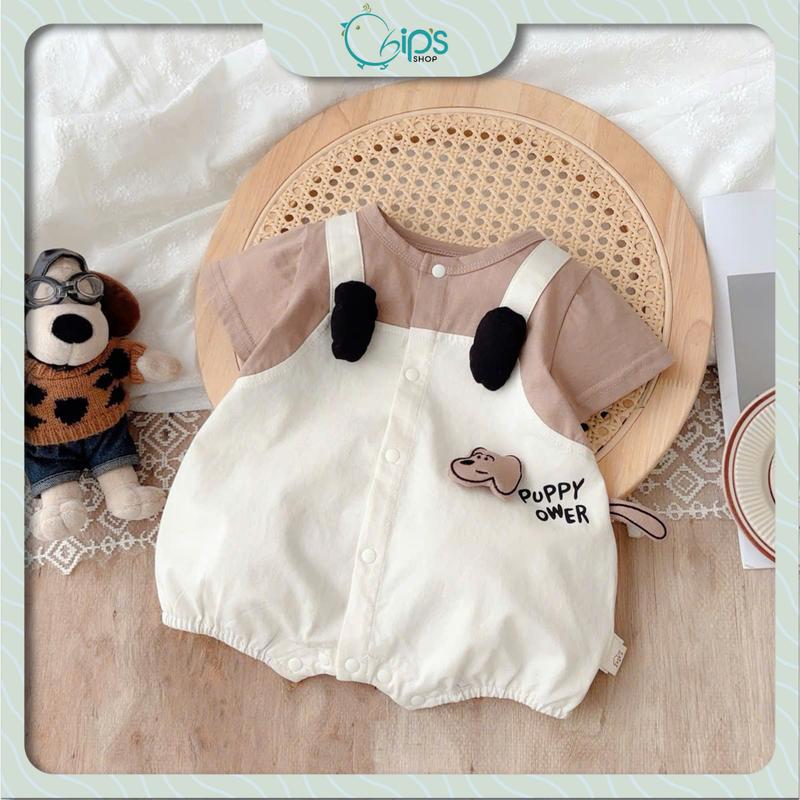 Body chip hình cún cho bé trai, bé gái 3-10kg. Bộ đồ liền thân đầy tháng, thôi nôi. Chip's Shop