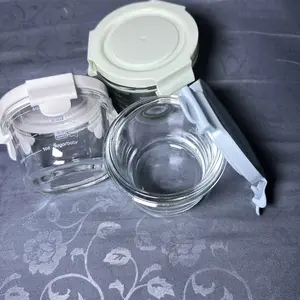 SugarBaby Premium Glass Jar Baby Food Container BPA FREE / Peralatan Makan Bayi MPASI / Wadah Mangkok Bayi Silicone Lid & Plastic Lid Rabbit & Round Glass Jar