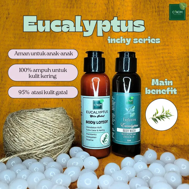 Bodywash dan Lotion Eucalyptus 100ml NEW! Eksim kulit gatal sensitif dan kering, Biang keringat alergi infeksi anak anak remaja dan dewasa 3
