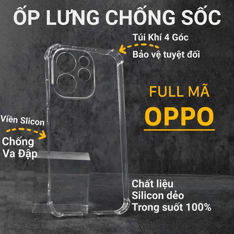 Ốp Chống sốc cho Oppo Reno 16 16f 15 15f 14f 13f 12f 11f 10 8z 8t 7z 6z K13 F11…