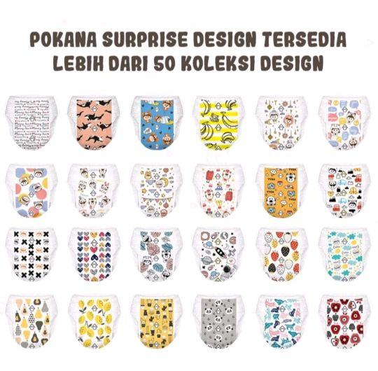 Pokana Pampers Celana Bayi Renceng 6pcs Unisex - Surprise Design