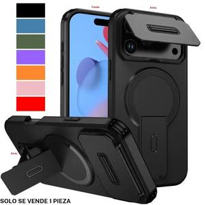 Funda rígida de lujo a prueba de golpes con soporte para iPhone 17/16/15/14/13/12 Pro Max