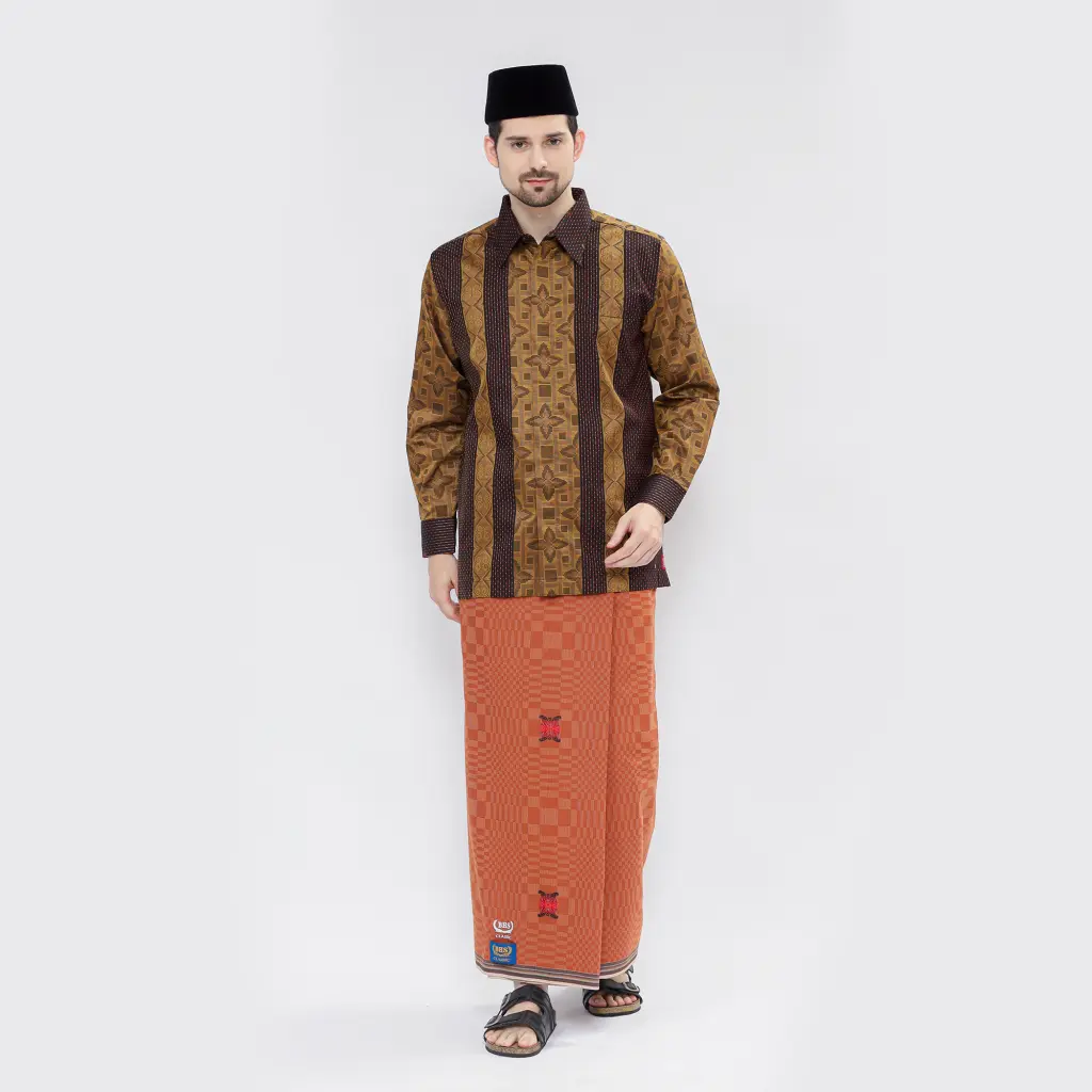 Sarung BHS Classic Gold Motif C45 SSA Coklat 01