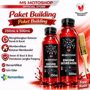 MSMOTO ENGINE DEGREASER PEMBERSIH KERAK MESIN MOTOR MOBIL RANGKA KRENGKES BLOK CVT SUPER STRONG