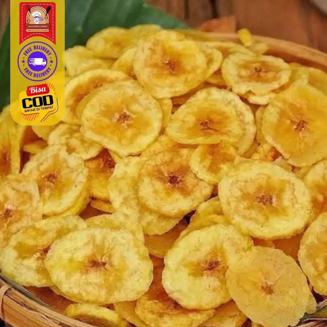 Keripik pisang koin manis premium 500 gram