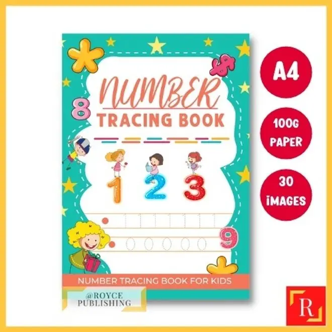 Number Tracing Colouring Book For Kids, Preschoolers and Toddlers 2-(A4 | 30 Images | 100gsm)