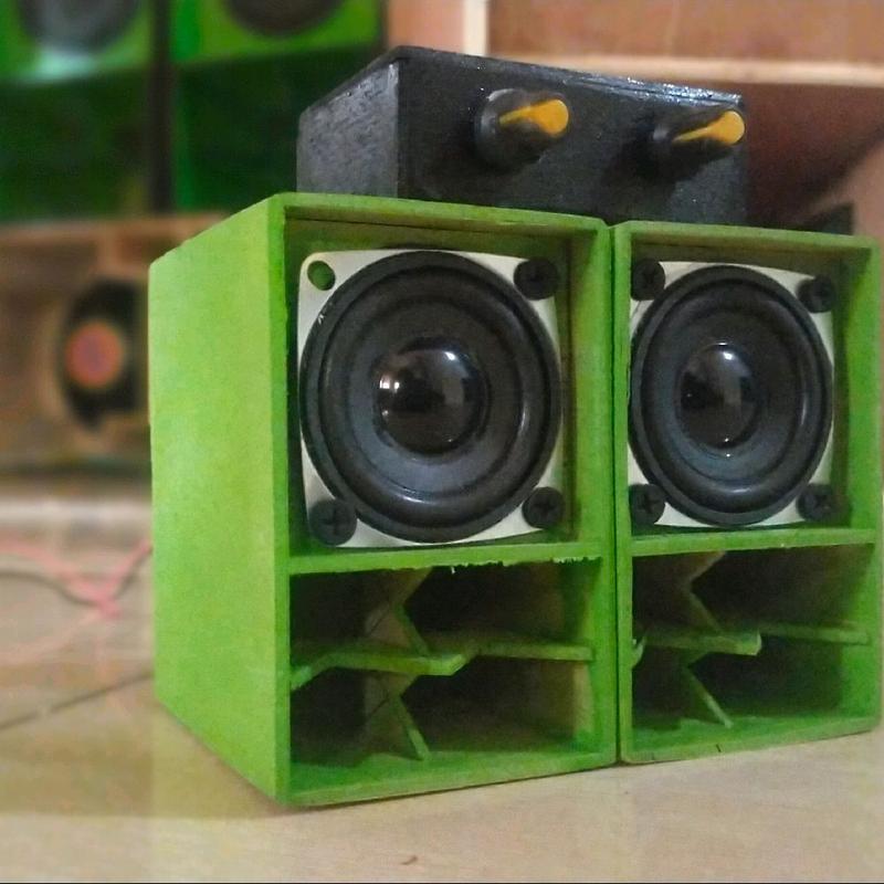 paket miniatur sound siap bunyi 2inc double 2