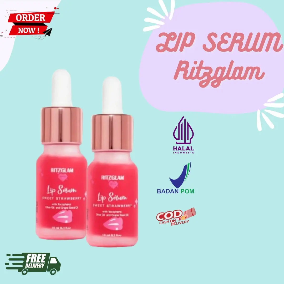 RITZGLAM LIP SERUM | Lip Serum Pencerah Bibir (Sehat dan Mencerahkan)