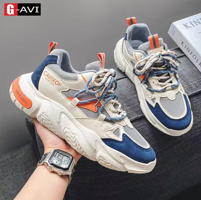 G-AVI Giày Thể Thao Sneaker Nam Mẫu Mới Hot Trend 2025 Kiểu Dáng Trẻ Trung Năng Động Mã 207 038 Đế Bằng Nhung Thoáng Khí Nhẹ Bám Chắc