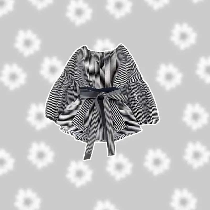 Set 3in1 OOTD Outfit Remaja Kekinian (Korean Blouse Salur Hitam, Hijab Bella Square Hitam, Rok Susun Hitam) - BS125 Cantik 4