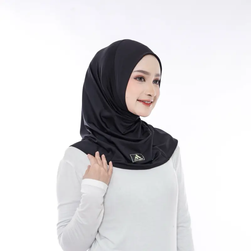MightyAnywhere-Hijab Sports Instan Premium Polos oval anti tembem Olahraga Running Bergo Kerudung Muslim Nyaman Basic 6