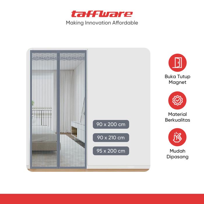 Gambar TaffHOME Tirai Pintu Anti Nyamuk Kelambu Magnetic Door Curtain Velcro - HW34 - 90x210cm dari Taffware Official Store Kota Administrasi Jakarta Barat Tokopedia