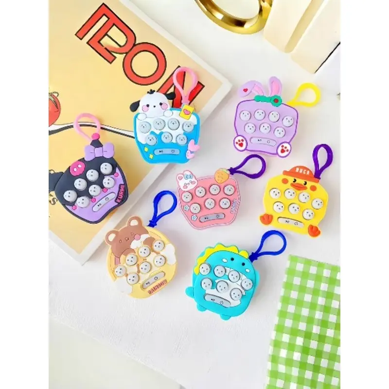 new Pop It Push Bubble Game Challenge Fidget Toys mainan anak gantungan kunci Pop It 4