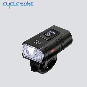 2 T6 LED 自転車前方ライト Type-C 充電式自転車ヘッドランプ MTBロードバイク用ナイトライディングフロントライト シクリング安全用