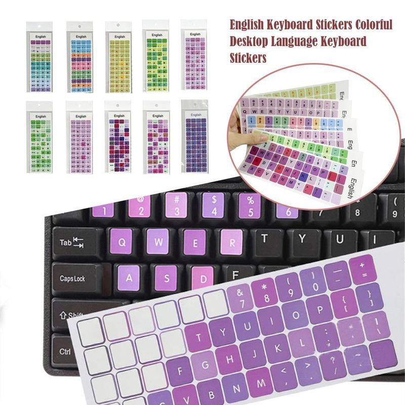 Desktop Computer Keyboard Sticker Decoration English Keyboar - TikTok ...