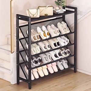 Kedai Rumah Bagus Shoe Rack Rak Kasut 5 Lapis 70/90cm Rak Kasut Besi Foldable Putih/Hitam Penyimpanan Kasut Organizatelor rak  kasut rak  kasut   storage  rack mas  rak  sepatu   storage  rack   storage  rack