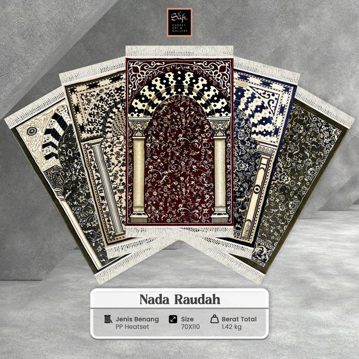 Promo Sajadah Tebal Premium Nada Raudhah Motif Raudah SR Rawdah Nabawi ...