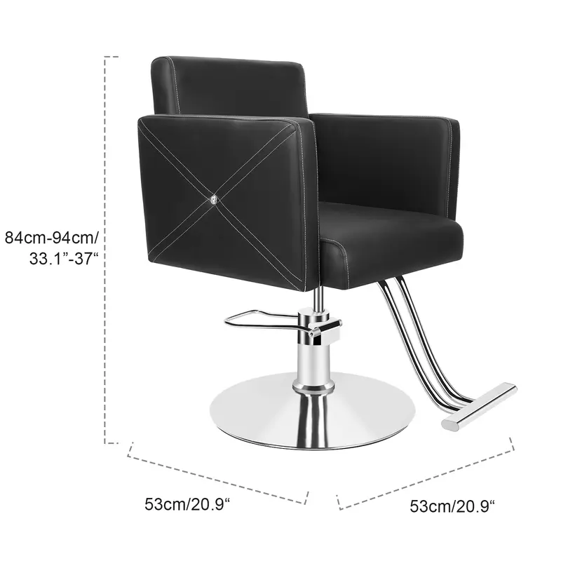Hair Salon Chair, Stylist Chair with Heavy Duty Hydraulic Pump, 360 Degrees Rolling Swivel Hair Salon Chair, Beauty Salon Chair Equipment, Max Load Weight 330 Lbs 3