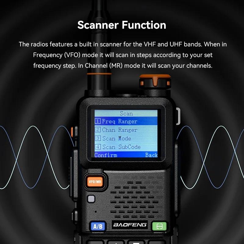 Product Introduction of Baofeng UV-5RH PRO Walkie Talkie GPS 10W High Power Multi Band AM UHF/VHF Radio One Key Copy Frequency 640CH FM Radio Type-C Fast Charging Two Way Radio Long Range 29