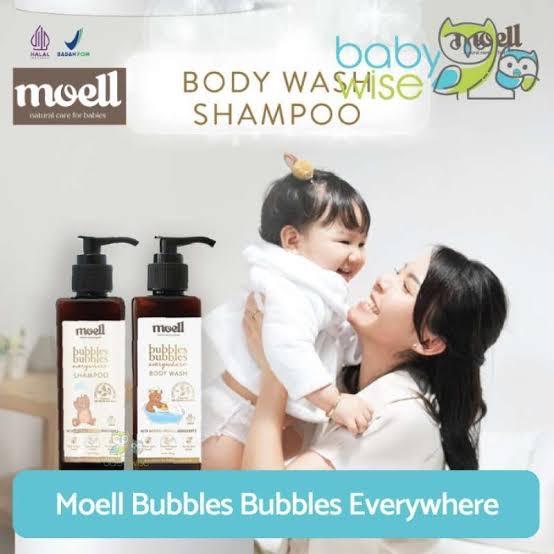 Moell Bubbles Everywhere Shampoo 185gr - Shampoo Bayi #Natural Organic calming rub hair lotion 7