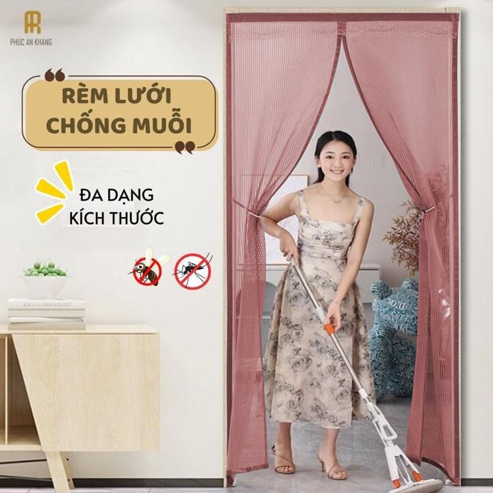 Rèm lưới chống muỗi có nam châm dán tự động Rèm cửa chống muỗi velcro bền bỉ Cửa lưới chống muỗi từ tính nam châm
