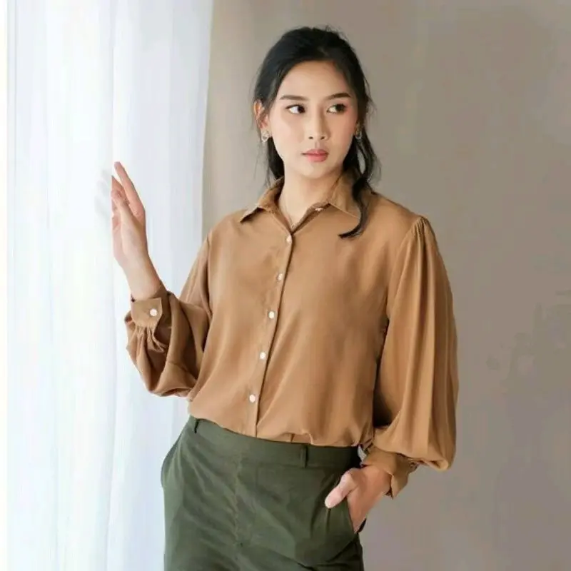 Atasan wanita lengan panjang / Blus Carissa