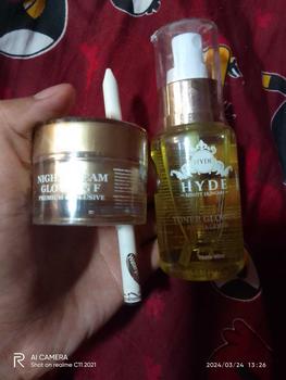 Product Review of CREAM MALAM HYDE BEAUTY SKINCARE GLOWING FORTE Biru Hitam Mencerahkan Wajah Memutihkan from u**6 a**a 0