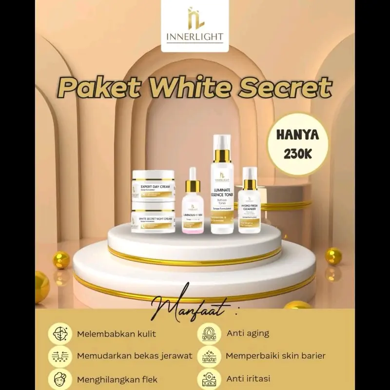 PAKET USAHA 3 PAKET INNERLIGHT SKINCARE/WHITE SECRET /EXPERT / ACNE SPOT 1