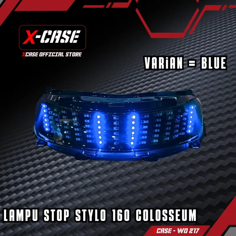 X-Case Stoplamp Honda Stylo 160 Running Colosseum 8 Mode Tombol Click WD 217 Motor Motorcycle 2
