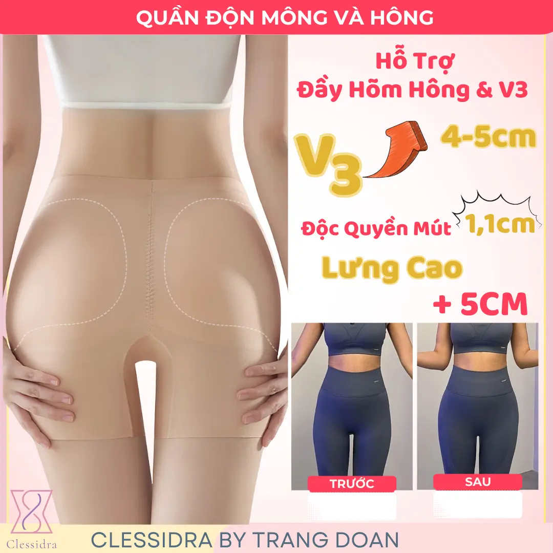 Quần Độn Mã 22 - Độn Hông & Đào Phiên Bản Mới Mút 1,1Cm Có Che Tên Sản Phẩm Hỗ Trợ Đầy Hông & V3 New