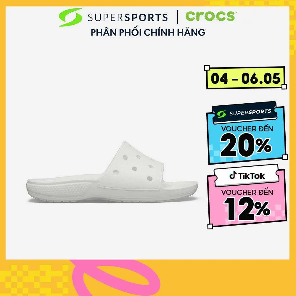 Dép quai ngang unisex Crocs Classic - 206121-100 Slipper Nam LSW306