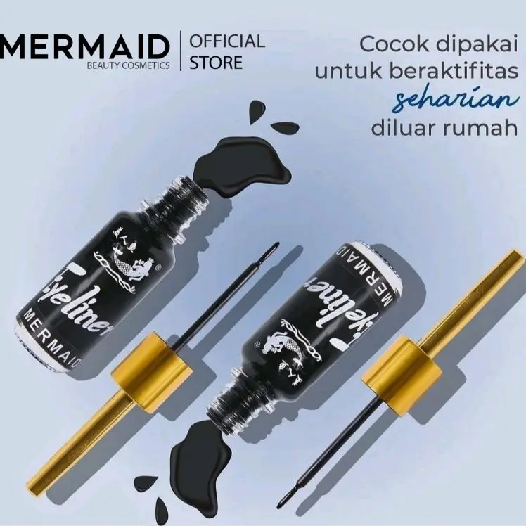 Eyeliner Mermaid Waterproof Gold Edition- Eyeliner Duyung KACA- Putri Duyung -BPOM-Asli 3