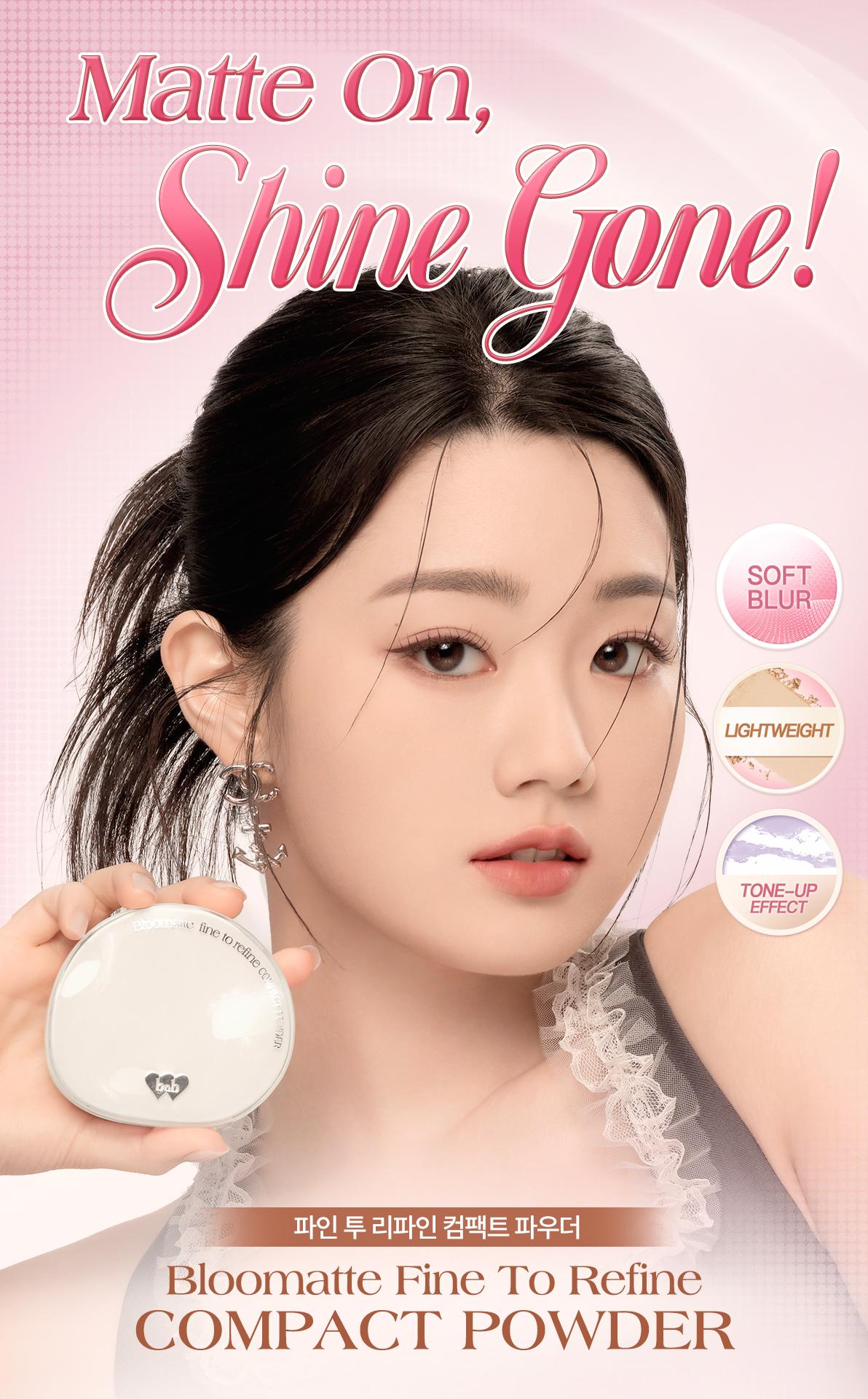 【EXCLUSIVE】BNB barenbliss Bloomatte Fine to Refine Compact Powder 6g | Instant Oil Control 24 Jam Menahan Minyak Bedak Tabur Bedak Padat Translusent Powder Kosmetik Ringan Tahan Lama Matte Finish Menghaluskan Pori Non-Clogging Non-Comedogenic