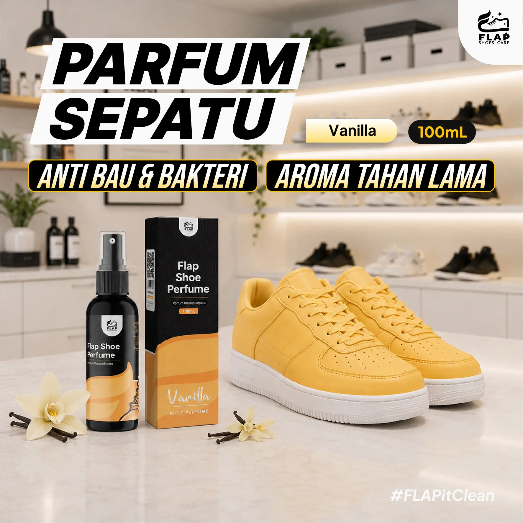 Parfum Sepatu Anti Bakteri Penghilang Bau Pengharum Pewangi Sepatu PS8 Shoe Pembersih Cleaner