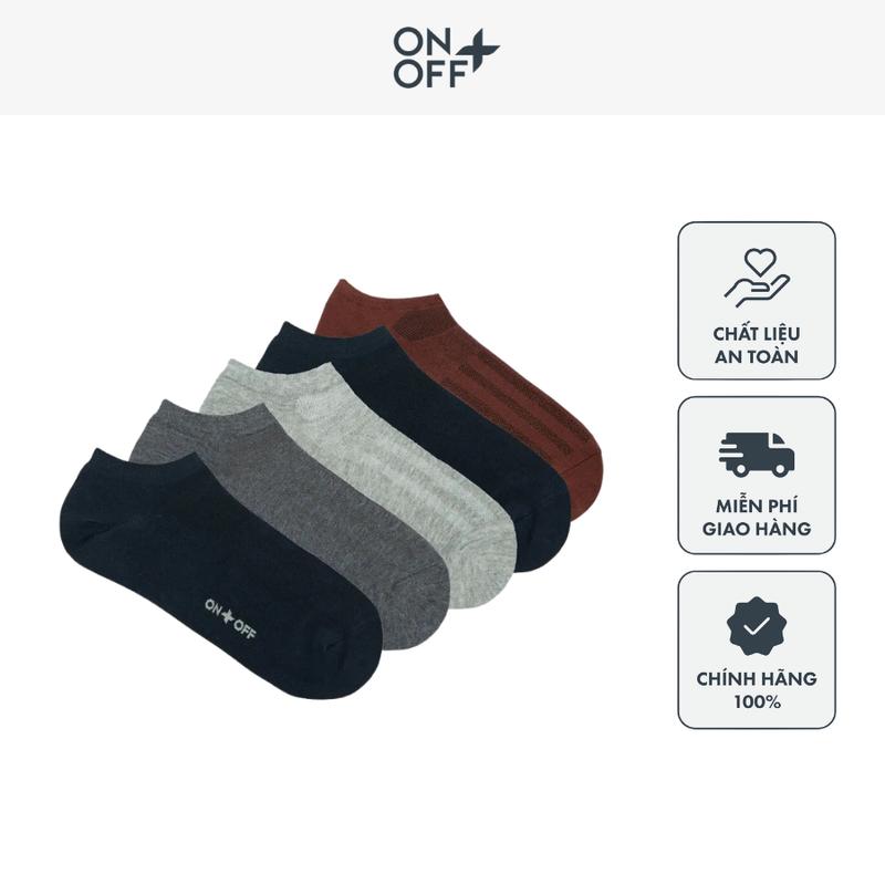 Combo 5 tất nam kháng khuẩn khử mùi cotton thoáng khí hút mồ hôi hạn chế mùi hôi chân - ONOFF 18AP25A147