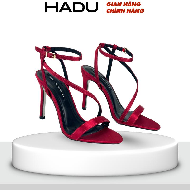 Giày Sandal Nữ Cao Gót 10P AMILY Quai Dây Chéo HADU M973 Chất Da Cao Cấp Đế Chống Trượt BH 12T