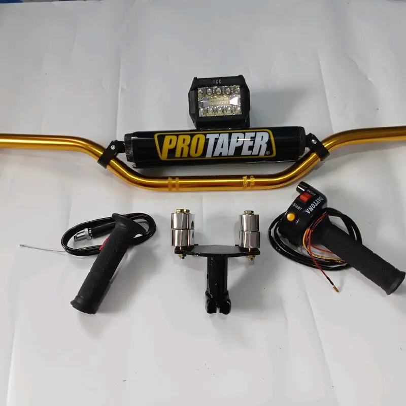 paletan komplit stang trail alloy + adavtor stang + gasspontan + lampu tembak LED 1