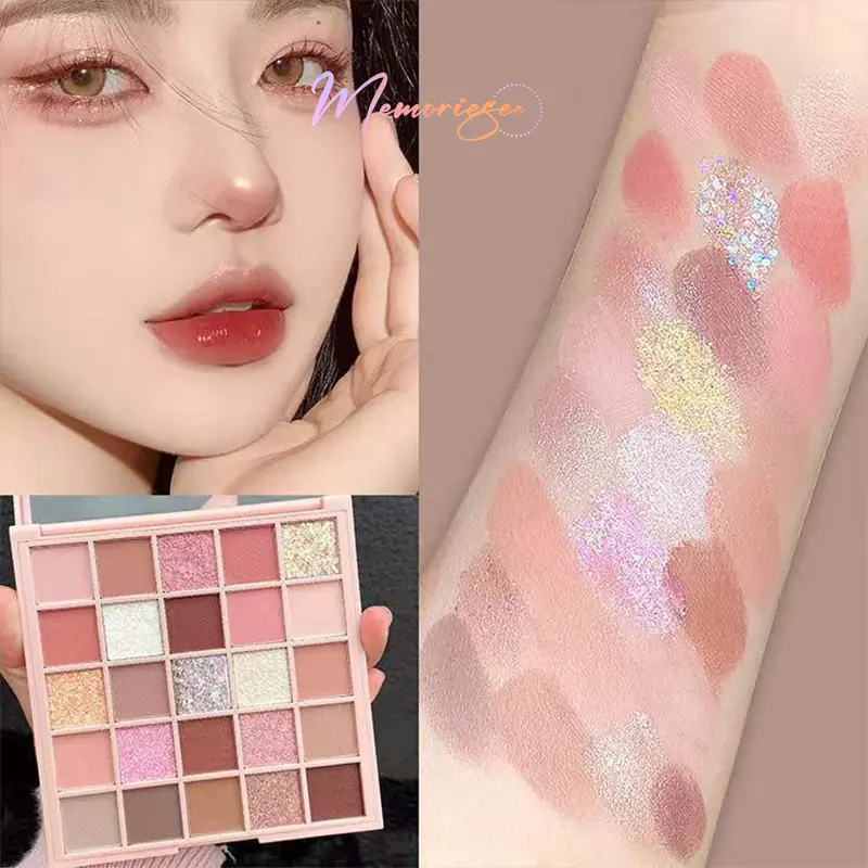 COD&Ready 25 Warna Eyeshadow Palette Matte Glitter Korean Makeup Pearlescent Mencerahkan Fine Flash Sequins 20 10 9 Shade Warna Nude Pink Biru Eye Shadow Palet Tahan Lama Impor