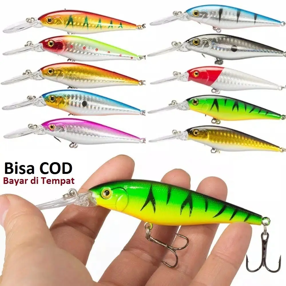 Umpan Casting 11cm/9,5gr Umpan Pancing Ikan Minnow Floating Treble Kail Swimbait Fishing Lure Laut