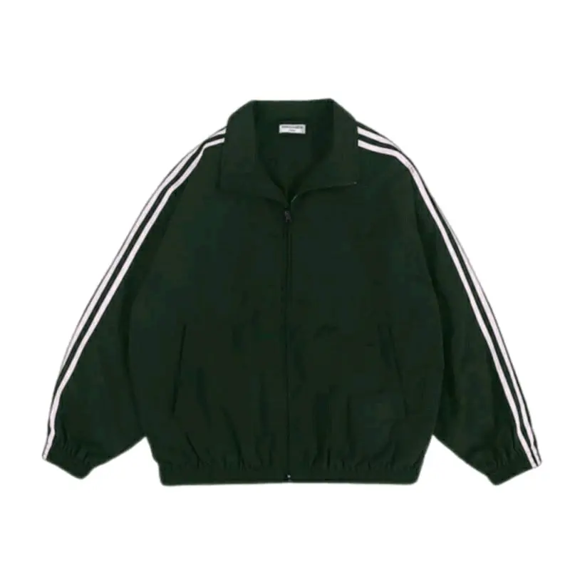 jaket & mantel Jaket Track Distro Windbreaker Parasut Shoft - Pria Waterproof Casual Keren Simple varsity jacket outfits bomber vintage Nyaman Outdoor premium Hitam Sporty twist perasut 3