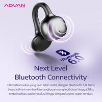 Gambar ADVAN Eclipse+ Plus Open-Ear Clip Bluetooth 6.0 Low Latency Smart Touch Control Up To 9 Hours Support Apps Waterproof IPX4 Ergonomic Design OWS Earphone - Purple dari ADVAN INDONESIA Kota Semarang 4 Tokopedia